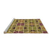 Sideview of Machine Washable Transitional Saddle Brown Rug, wshpat2075org