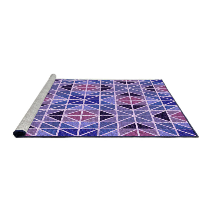 Sideview of Machine Washable Transitional Amethyst Purple Rug, wshpat2075pur