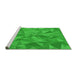 Sideview of Machine Washable Transitional Lime Green Rug, wshpat2077grn