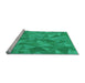 Sideview of Machine Washable Transitional Medium Spring Green Rug, wshpat2077lblu