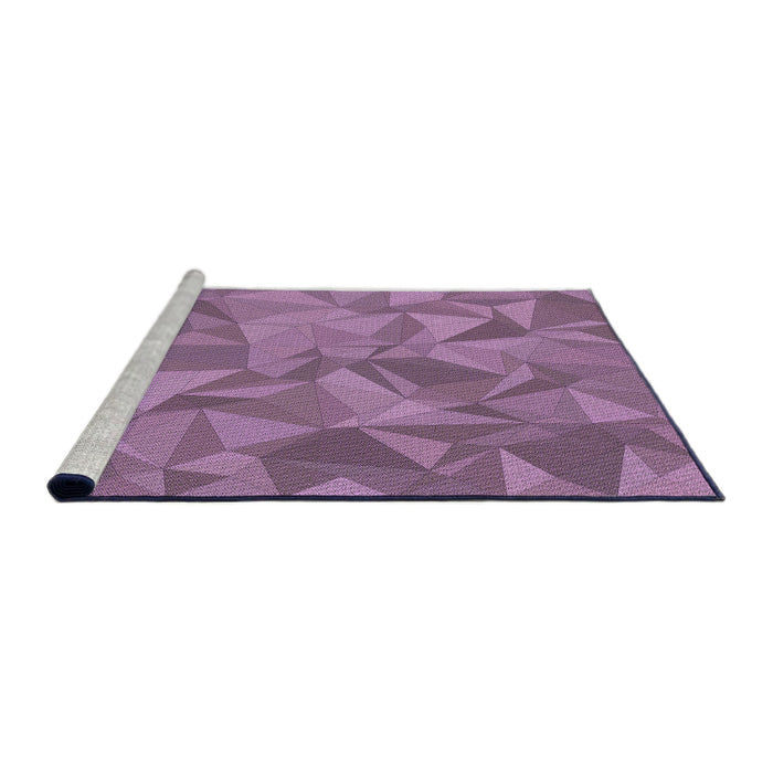 Sideview of Machine Washable Transitional Orchid Purple Rug, wshpat2077pur