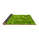 Thickness of Patterned Dark Lime Green Rug, pat2077yw