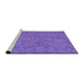 Sideview of Machine Washable Transitional Purple Mimosa Purple Rug, wshpat2078pur