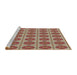 Sideview of Machine Washable Transitional Brown Sugar Brown Rug, wshpat2079brn