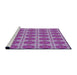 Sideview of Machine Washable Transitional Dark Magenta Purple Rug, wshpat2079pur