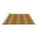 Sideview of Machine Washable Transitional Golden Brown Yellow Rug, wshpat2079yw