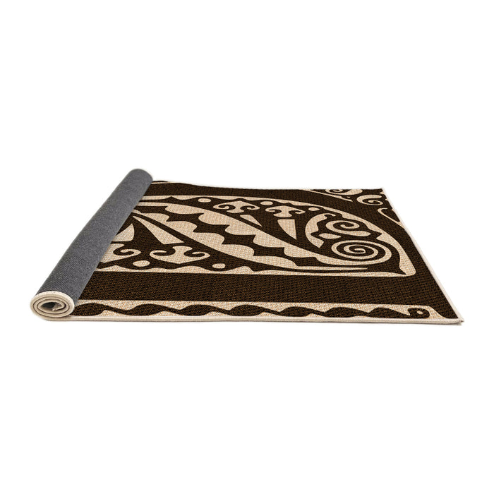 Thickness of Patterned Light Copper Gold Rug, pat208org