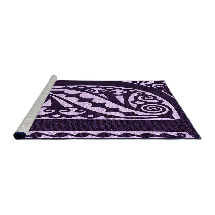 Sideview of Machine Washable Transitional Deep Purple Rug, wshpat208pur
