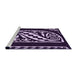 Sideview of Machine Washable Transitional Deep Purple Rug, wshpat208pur