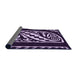 Thickness of Patterned Deep Purple Rug, pat208pur