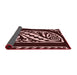 Thickness of Patterned Chocolate Brown Rug, pat208rd