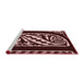 Sideview of Machine Washable Transitional Chocolate Brown Rug, wshpat208rd