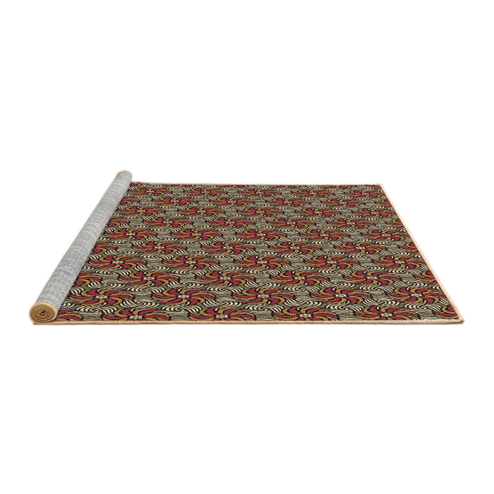 Sideview of Machine Washable Transitional Peru Brown Rug, wshpat2080brn