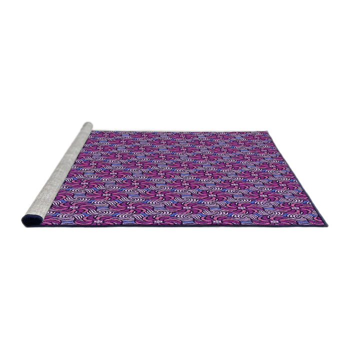 Sideview of Machine Washable Transitional Purple Rug, wshpat2080pur