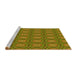 Sideview of Machine Washable Transitional Dark Bronze Brown Rug, wshpat2082yw