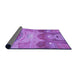 Thickness of Patterned Purple Rug, pat2083pur