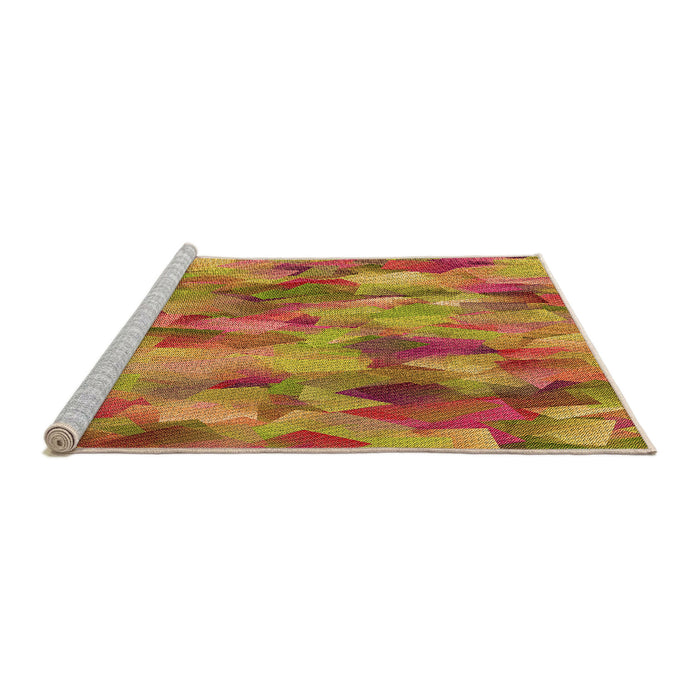 Sideview of Machine Washable Transitional Red Rug, wshpat2084org