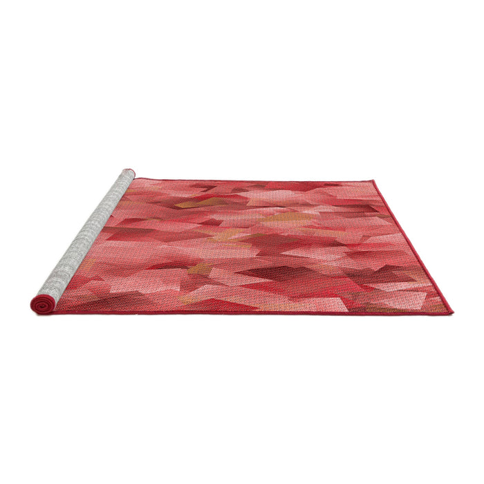 Sideview of Machine Washable Transitional Red Rug, wshpat2084rd