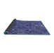 Thickness of Patterned Sky Blue Rug, pat2085blu