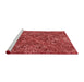 Sideview of Machine Washable Transitional Red Rug, wshpat2085rd