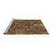 Sideview of Machine Washable Transitional Caramel Brown Rug, wshpat2086brn