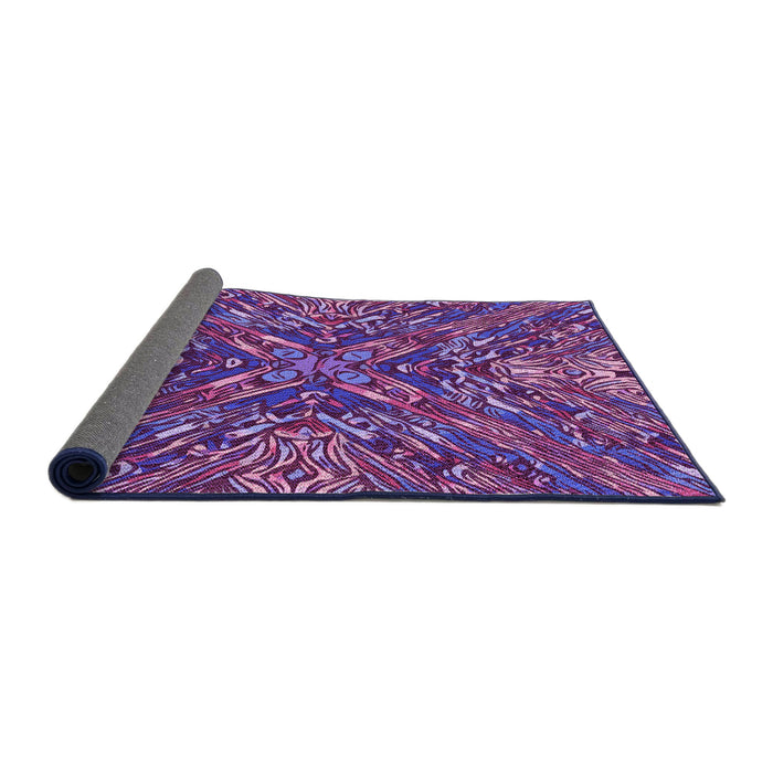 Thickness of Patterned Purple Rug, pat2086pur