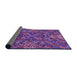 Thickness of Patterned Purple Rug, pat2086pur