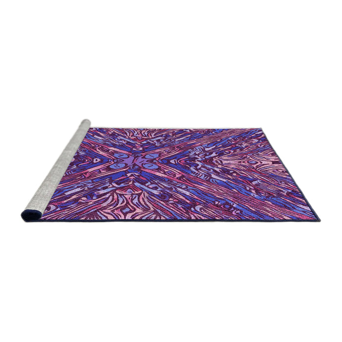 Sideview of Machine Washable Transitional Purple Rug, wshpat2086pur