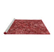 Sideview of Machine Washable Transitional Red Rug, wshpat2086rd