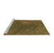 Sideview of Machine Washable Transitional Dark Golden Brown Rug, wshpat2088brn