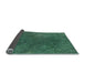 Thickness of Patterned Medium Forest Green Rug, pat2088lblu