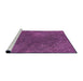 Sideview of Machine Washable Transitional Dark Magenta Purple Rug, wshpat2088pur