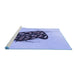 Sideview of Machine Washable Transitional Slate Blue Rug, wshpat2089blu