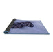 Thickness of Patterned Slate Blue Rug, pat2089blu