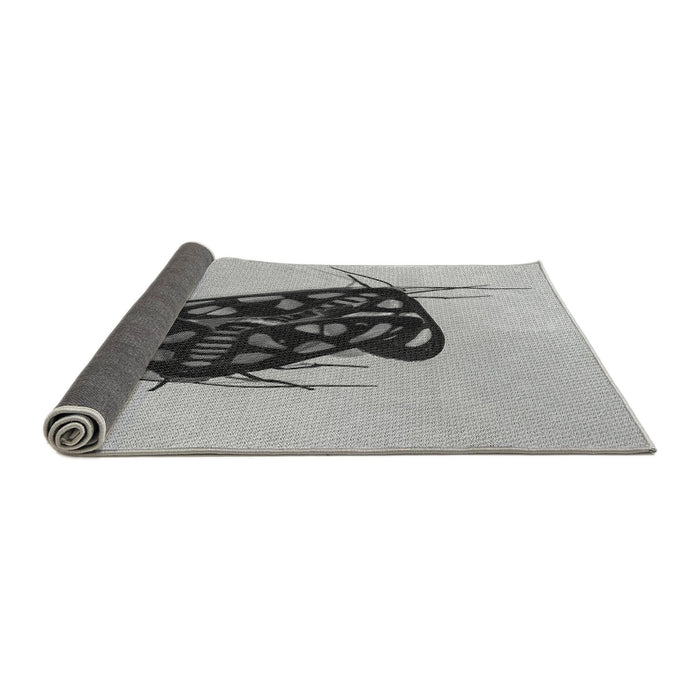 Thickness of Patterned Platinum Silver Gray Rug, pat2089gry