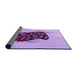 Thickness of Patterned Mauve Purple Rug, pat2089pur