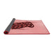 Thickness of Patterned Red Rug, pat2089rd