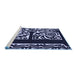 Sideview of Machine Washable Transitional Light Purple Blue Rug, wshpat209blu