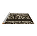 Sideview of Machine Washable Transitional Black Rug, wshpat209brn