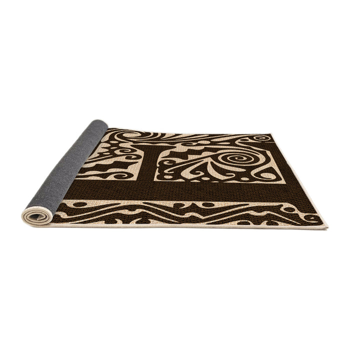 Thickness of Patterned Peru Brown Rug, pat209org