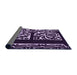 Thickness of Patterned Deep Purple Rug, pat209pur