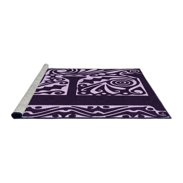 Sideview of Machine Washable Transitional Deep Purple Rug, wshpat209pur