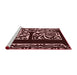 Sideview of Machine Washable Transitional Chocolate Brown Rug, wshpat209rd