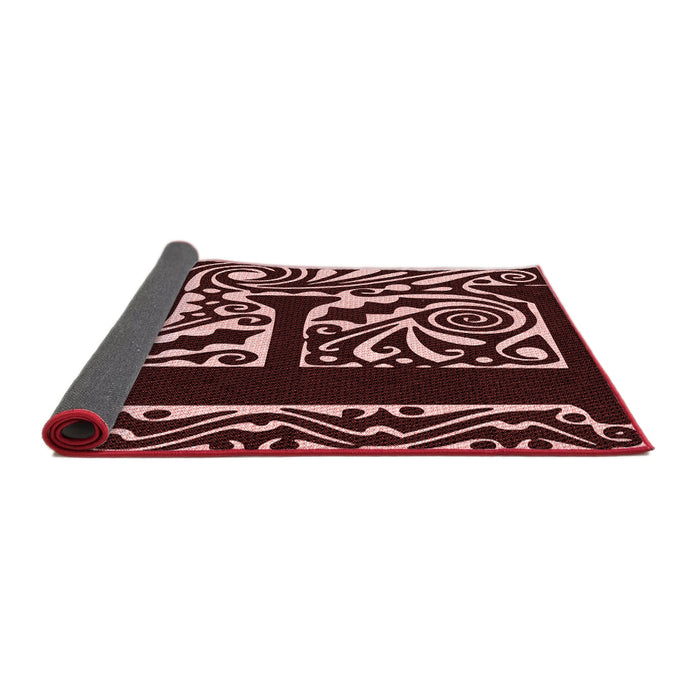 Thickness of Patterned Chocolate Brown Rug, pat209rd