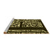 Sideview of Machine Washable Transitional Black Rug, wshpat209yw