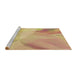 Sideview of Machine Washable Transitional Yellow Orange Rug, wshpat2090brn