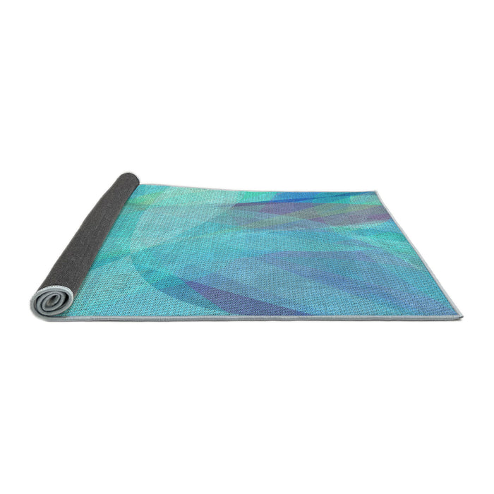 Thickness of Patterned Blue Rug, pat2090lblu