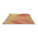 Sideview of Machine Washable Transitional Bright Orange Rug, wshpat2090org