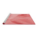 Sideview of Machine Washable Transitional Red Rug, wshpat2090rd