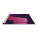 Sideview of Machine Washable Transitional Dark Magenta Purple Rug, wshpat2091pur